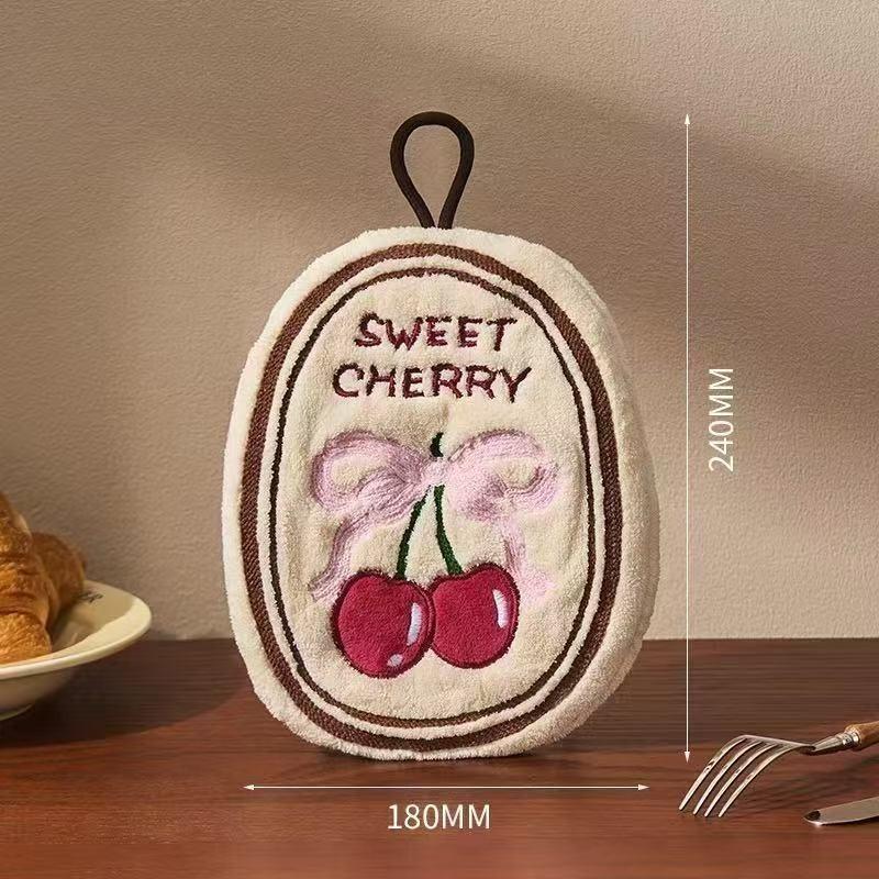 Super Soft Hand Towel Thickened Coral Fleece Washing Hands Cloth Kitchen Bathroom Use Cute Handkerchief Rag Water Absorbing