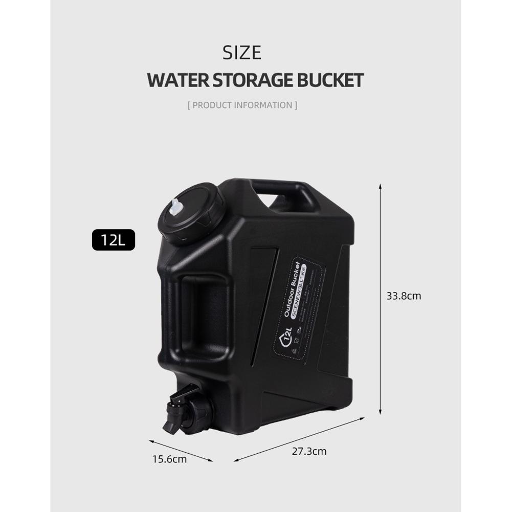 Portable Outdoor Water Storage Bucket With Faucet 12l Large Capacity Food Grade Water Tank For Camping Picnic