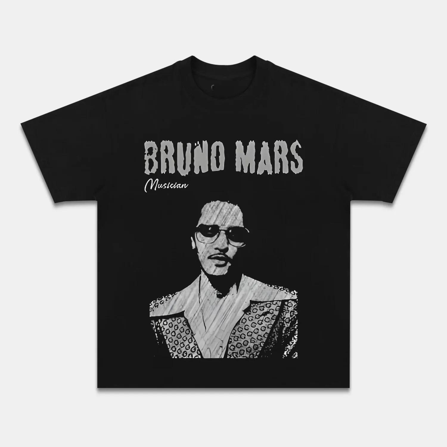 

Bruno Mars Minimalist Sketch Graphic T-Shirt Men Women Casual Cotton Pop Music Streetwear Fan Top 5XL різнокольоровий