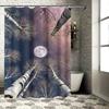 Moonlit Birch Trees Waterproof Shower Curtain Heat Resistant Machine Washable Non-Transparent 180x180cm