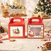 5pcs Clear Window Christmas Gift Box Christmas Gift Wrapping Box  For Christmas Parties Gift
