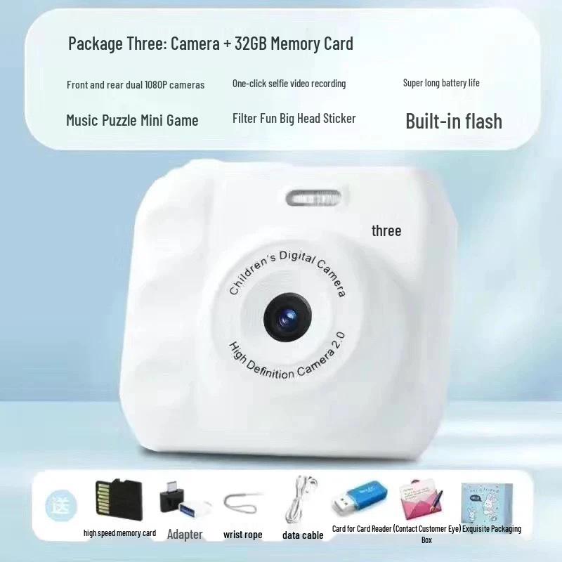 HD Dual Lens Instant Digital Camera for Students and Travelers
