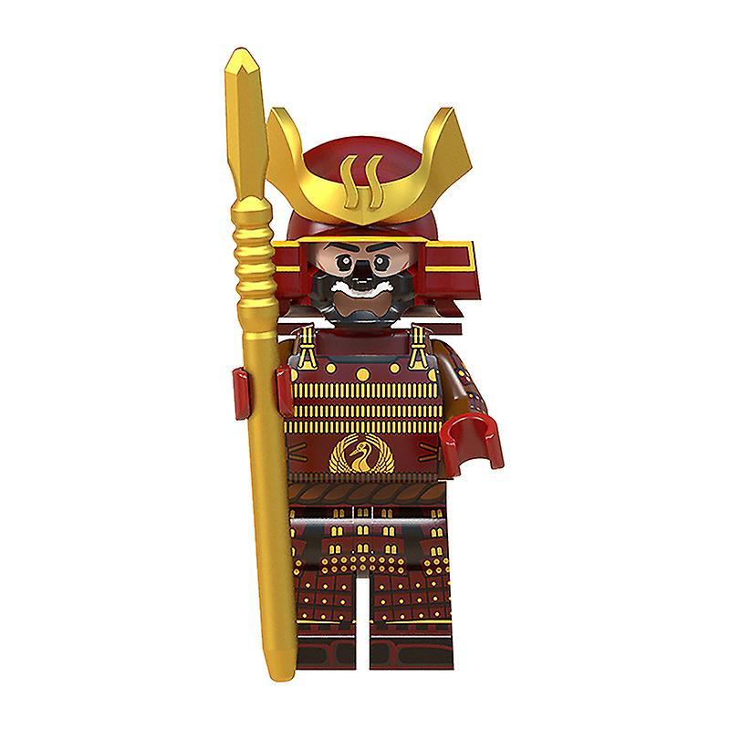 8pcs Building Blocks Minifigure Japanese Samurai Figure