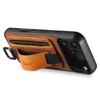SUTENI H13 For iPhone 17 Pro Case Card Holder Wristband Waxy Texture Leather+TPU+PC Cover
