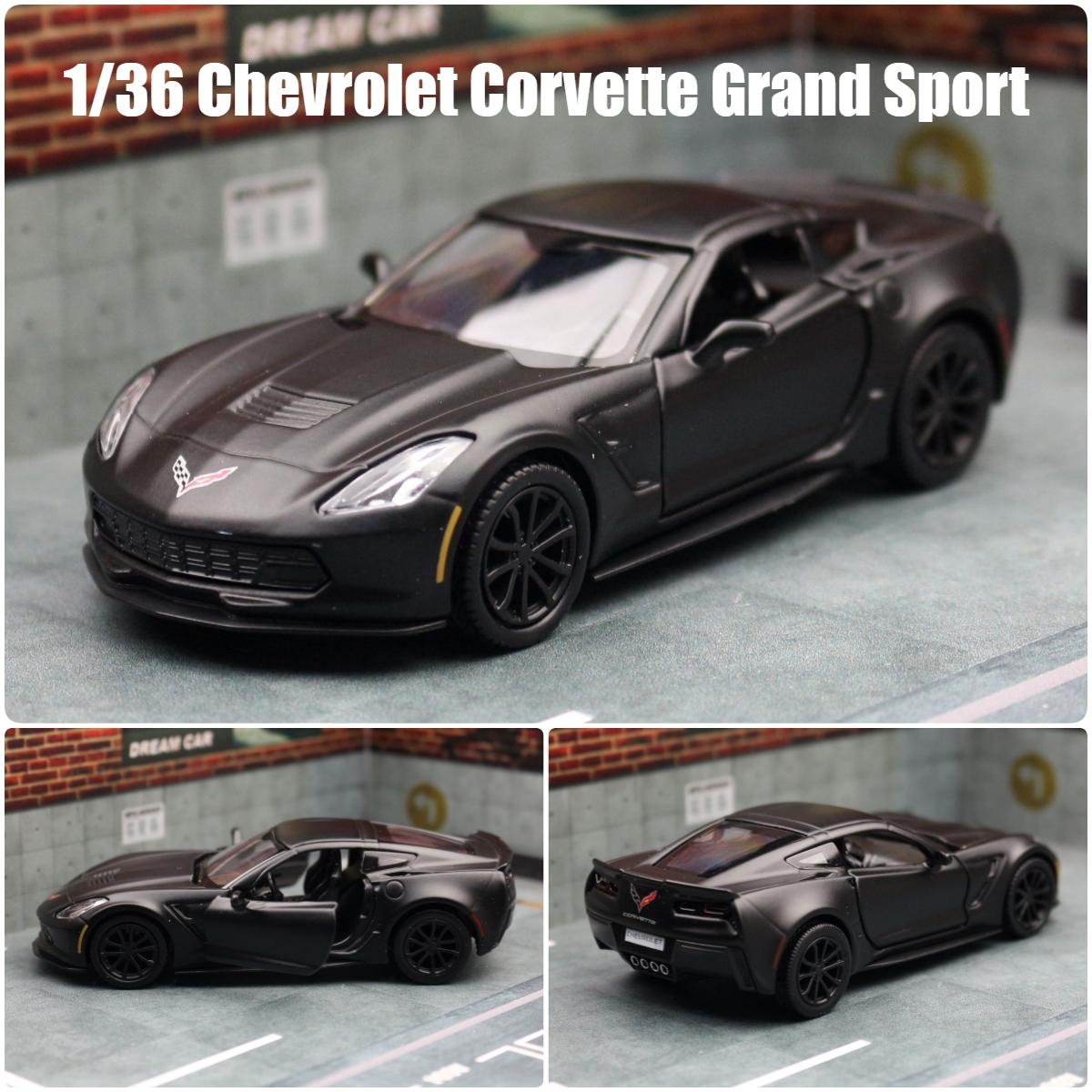 

1/36 Chevrolet Corvette C6-R Toy Car Model For Children RMZ CiTY Diecast Racing Miniature Pull Back Collection Gift for Kid Boys