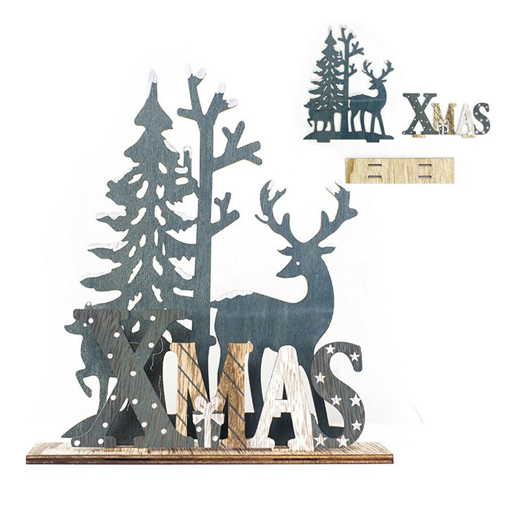 Gifts Home Decor Mini Desktop Xmas Tree Wooden Ornaments Christmas Decoration