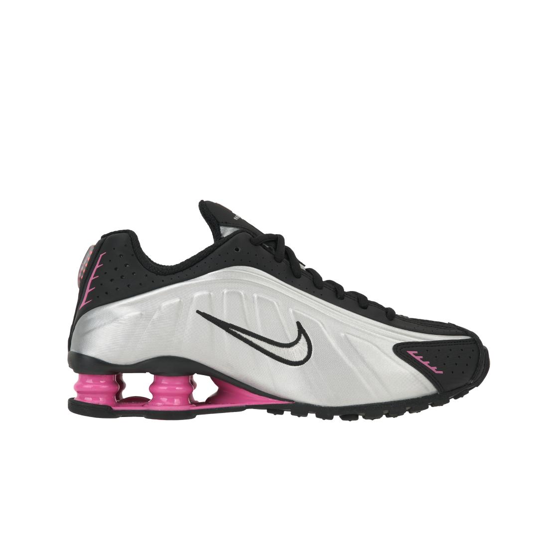 Nike Shox R4 Черный Металлик Серебристый Розовый Женские Кроссовки AR3565-012 37.5
