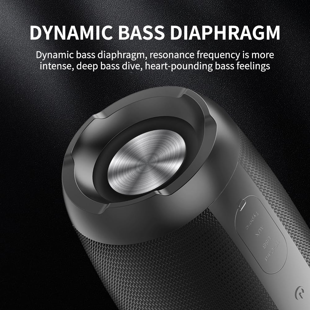 CYBORIS V9 Pro 50W Bluetooth-kompatibler Bass-Sound-Lautsprecher Unterstützt TF-Karte/U-Disk/AUX-In/EQ-Effekt