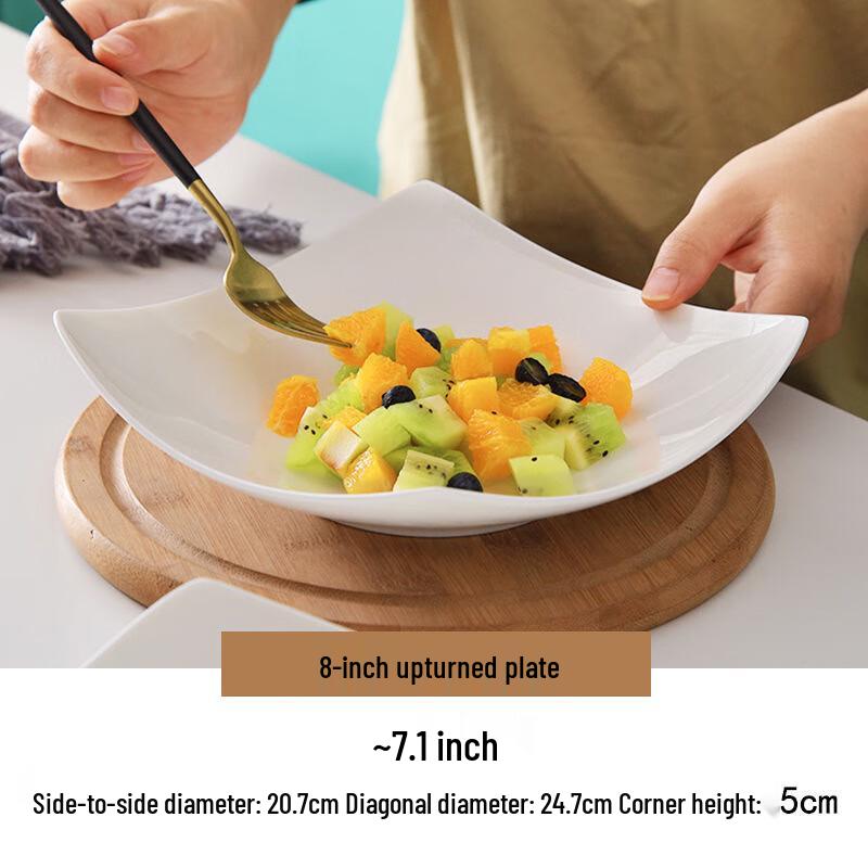 Linpan Bone China Square Deep Plate