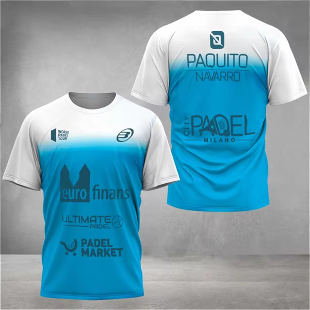 Herren Trend Padel T-Shirt Element Print Muster Ultra-dünn Kurzarm Herrenmode Tennis Atmungsaktiv Boutique Fitness Top