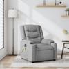 Vidaxl Foldable Massage Armchair, Light Gray, Fabric Upholstered