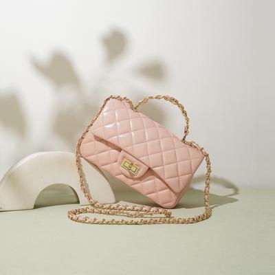 Handtasche aus echtem Leder 2025 Xiaoxiangfeng Rindsleder, Schulter-Umhängetasche für Damen, Tasche mit Diamantkette, Kissen-Tasche.