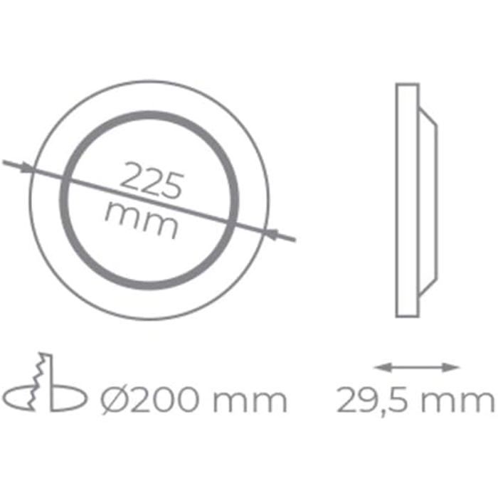 Downlight - IGLUX - IG-54-18W-F - 18W - 1720 Lúmenes - 6000K Blanc