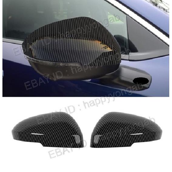 Carbon Fiber Look ABS Side Rearview Mirror Cover Trim For 2025-2026 Nissan Kicks