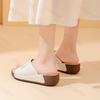 Fashion Women Leather Slippers Wedge Summer Comfortable Breathable Soft Fashion Outdoor Platform Slippers High-quality Women's Shoes