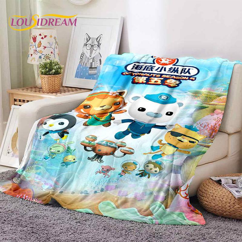 The Octonauts Barnacles Cute Cartoon Soft Blankets,Keep Warm Flannel Throw Blanket for Picnic Beds Sofa Home Bedroom Gifts Kids