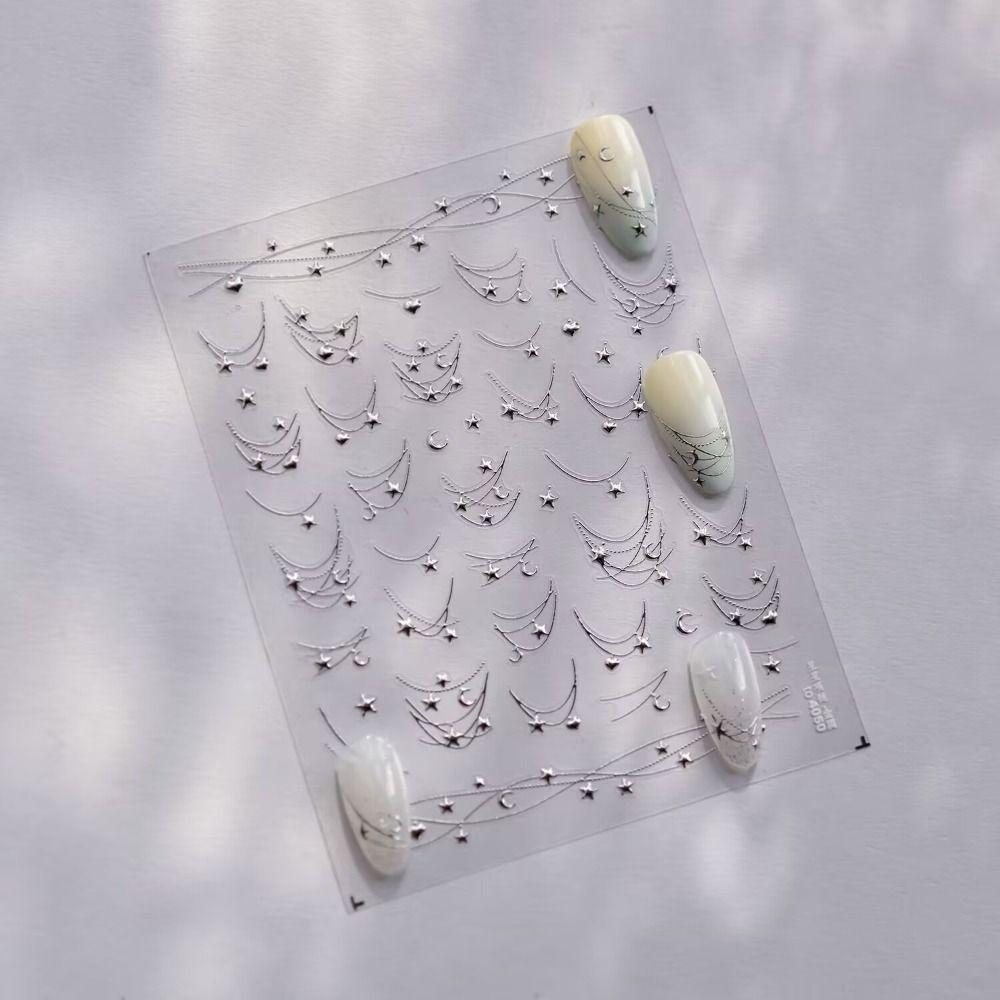 5D Effect Manicure Decals Self-Adhesive Nail Sliders Elegant Nail Decorations Beauty Manicure