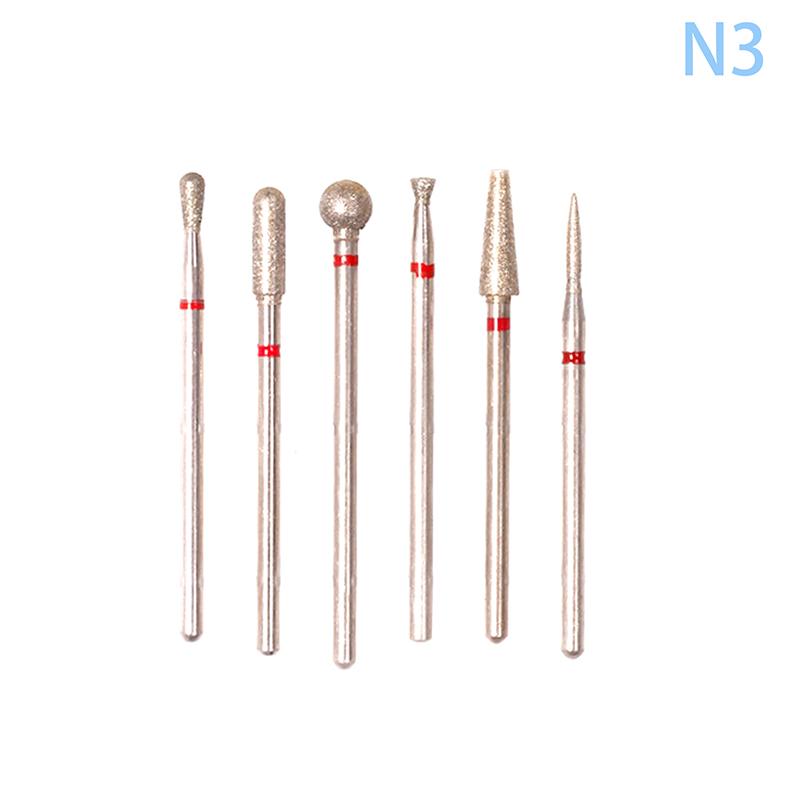 

6 шт. карбид вольфрамовое сверло для ногтей фреза для маникюрной машинки электрическая дрель машина для ногтей инструменты аксессуары N3
