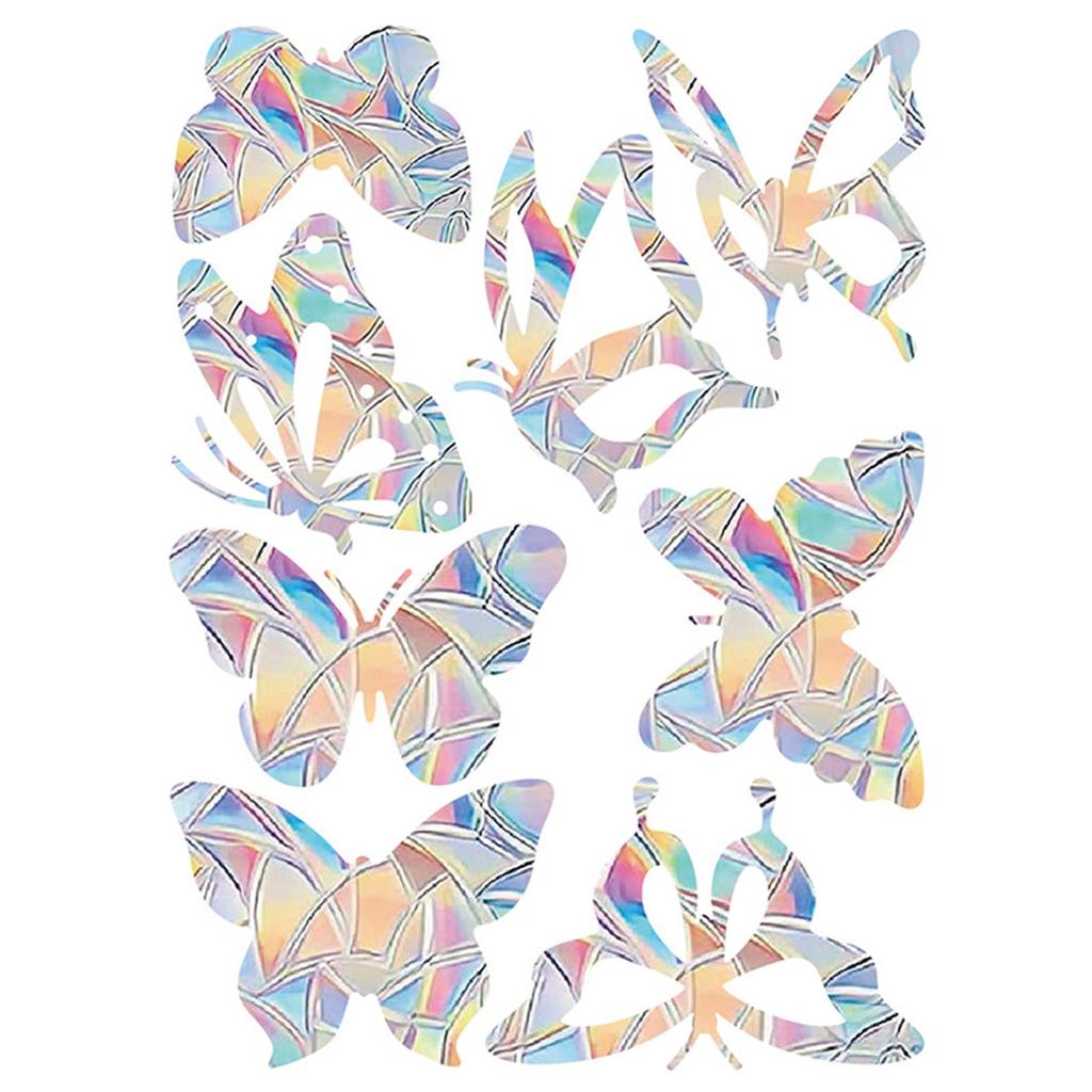 Static PVC Window Sticker Rainbow Prism Butterfly Pattern Home Decoration Anti Collision Glass Sticker