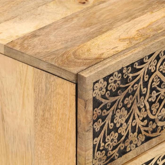 VidaXL Bedside Tables 2 Pcs, Nightstands with Drawers, Telephone Tables, Bedroom Storage Furniture, Retro, Wood 358211