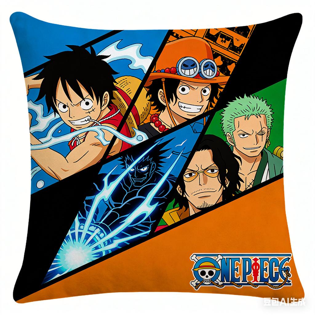 One Piece Pillow Cover Anime Fan Favorite Character Print Decorative Pillowcase for Bedroom Living Room and Anime Enthusiasts