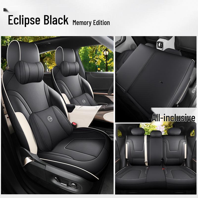 Smart Elf 1 Full Leather Car Seat Cushion - Universal Fit for All Seasons, Five Seats