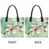 Watercolor Peach Blossom Large Tote Bag Casual Daily Shoulder Handbag for Women