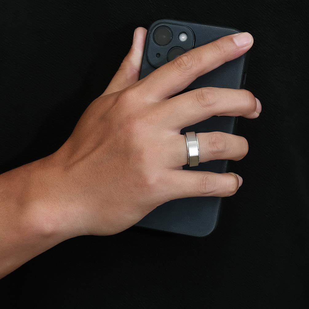 A Niche Personality Octagonal Nut Titanium Steel Rotating Ring To Relieve Anxiety and Relieve Stress