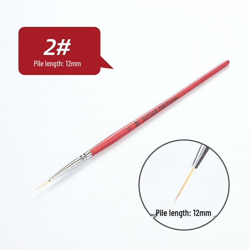 Japanese Ultra-Fine Nail Art Liner Brush Set: Wooden Rod Long & Short BJD Face Painting Brushes