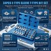 34-Piece Flower Pattern E-Type Socket Screwdriver Bit T-Type Press Bit Auto Repair Hardware Tool Set