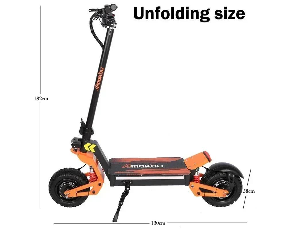 Monopattino Elettrico X5 6000W60V40AH con Doppia Sospensione Ammortizzata Velocità Massima 95KM/H 11 Pollici Off-road