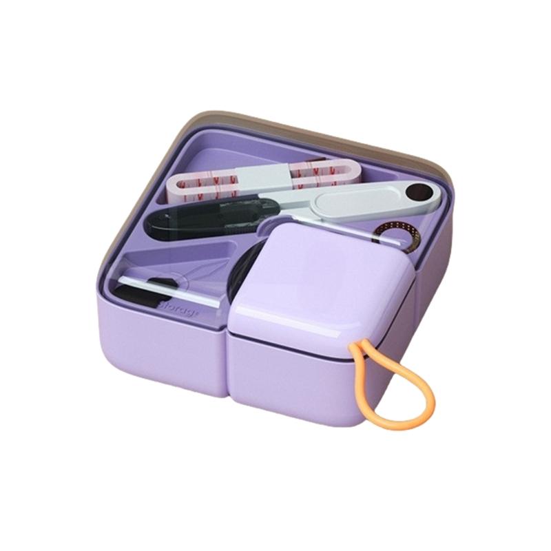 Sewing Box Set Sewing Kits Sewing Needle and Thread Box Needle Threader Sewing Storage Box Sewing Tool for Travel