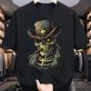 Vintage Retro Skeleton Graphic T Shirt Womens Unisexs Cotton Tee Summer Spring Vintage Harajuku Top Oversized Streetwear ONeck