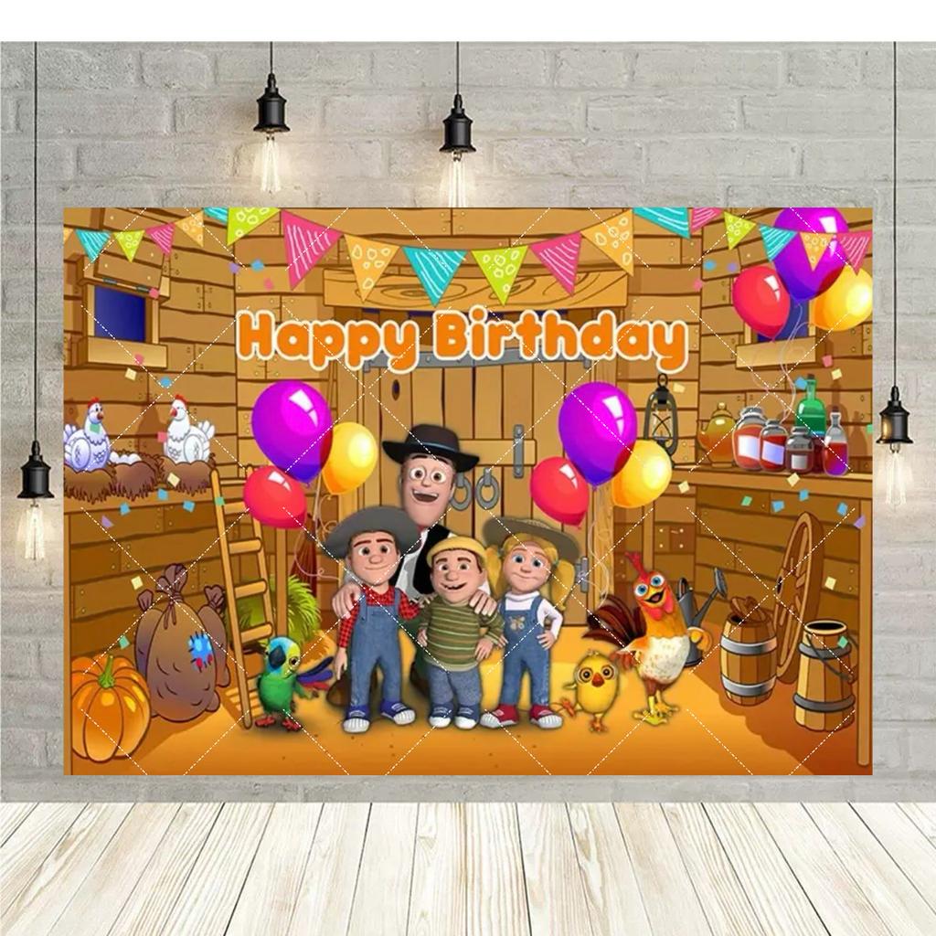 Green Grass Farm Theme Party Decoration Background La Granja De Zenon Backdro Photo Backdrop Kids 1st Birthday Baby Shower