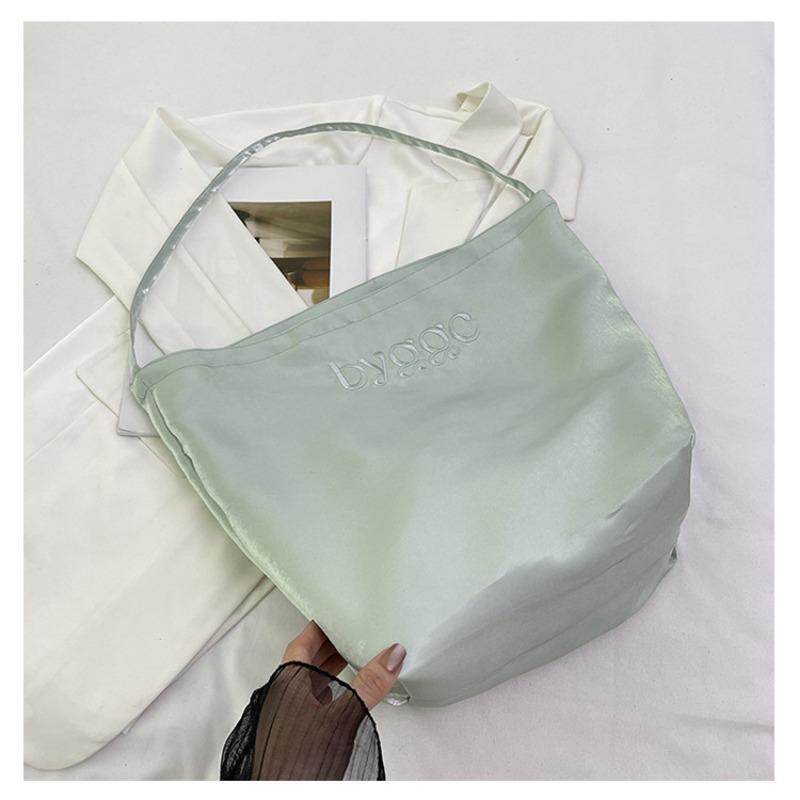 Seidige doppelseitige Einkaufstasche, Einzel-Schultertasche, lässige Pendler-Beuteltasche