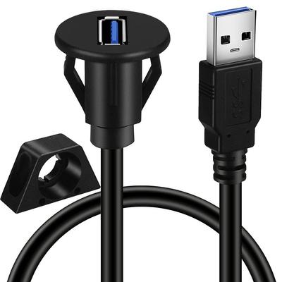 Batige Small USB Male To Female Car Aux Mount Flush Panel Extension Cable Car