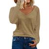 Autumn and Winter Striped Long Sleeved T-shirts Casual Loose Women's T-shirts