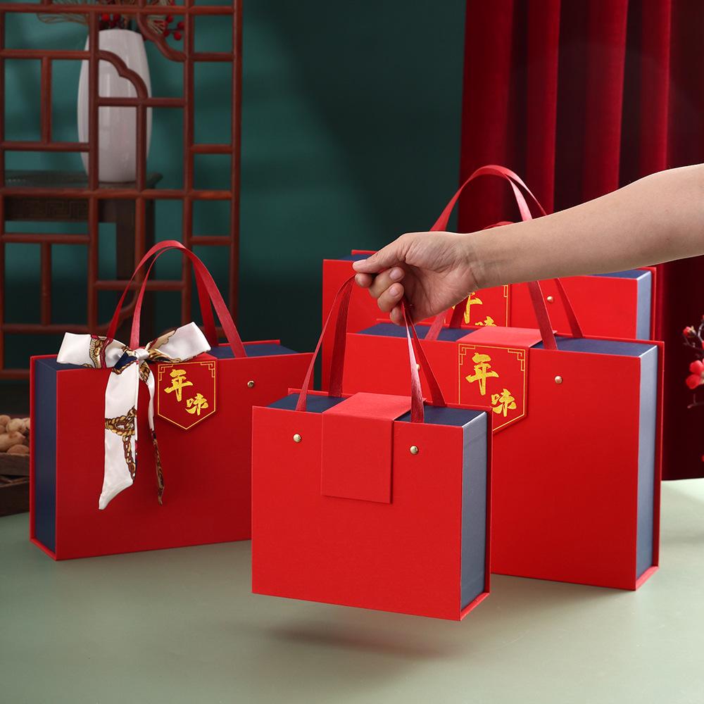 Luxury Large Flip-Top Handheld Gift Box for Cosmetics & Tea