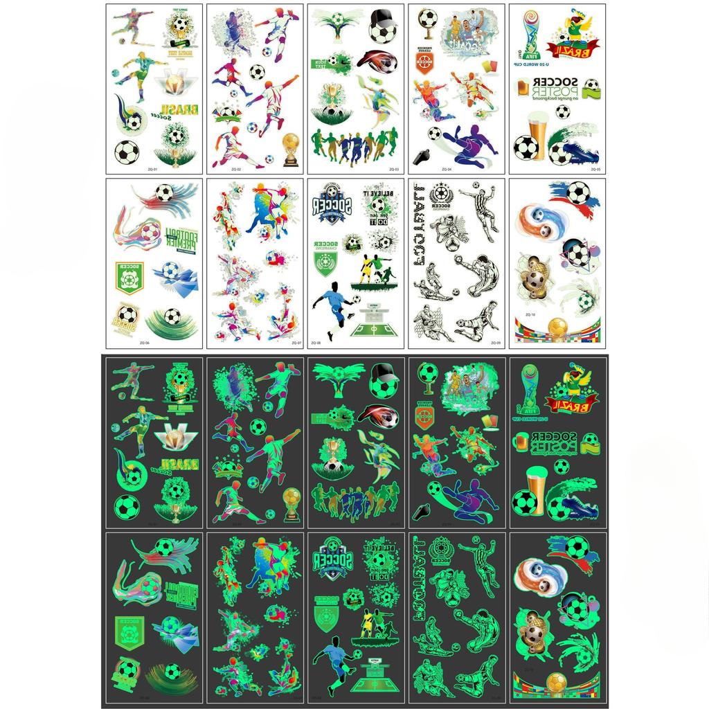 Leuchtende Halloween Tattoo Aufkleber Kinder Cartoon Feiertagsparty Lustige Arm Gesichts Tattoo Aufkleber