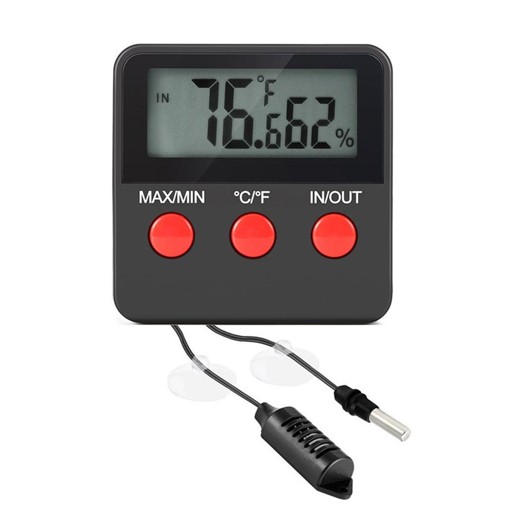 Indoor Thermometer for Reptiles and Amphibians, Temperature and Humidity Meter, Breeding Indoor Electronic Thermometer