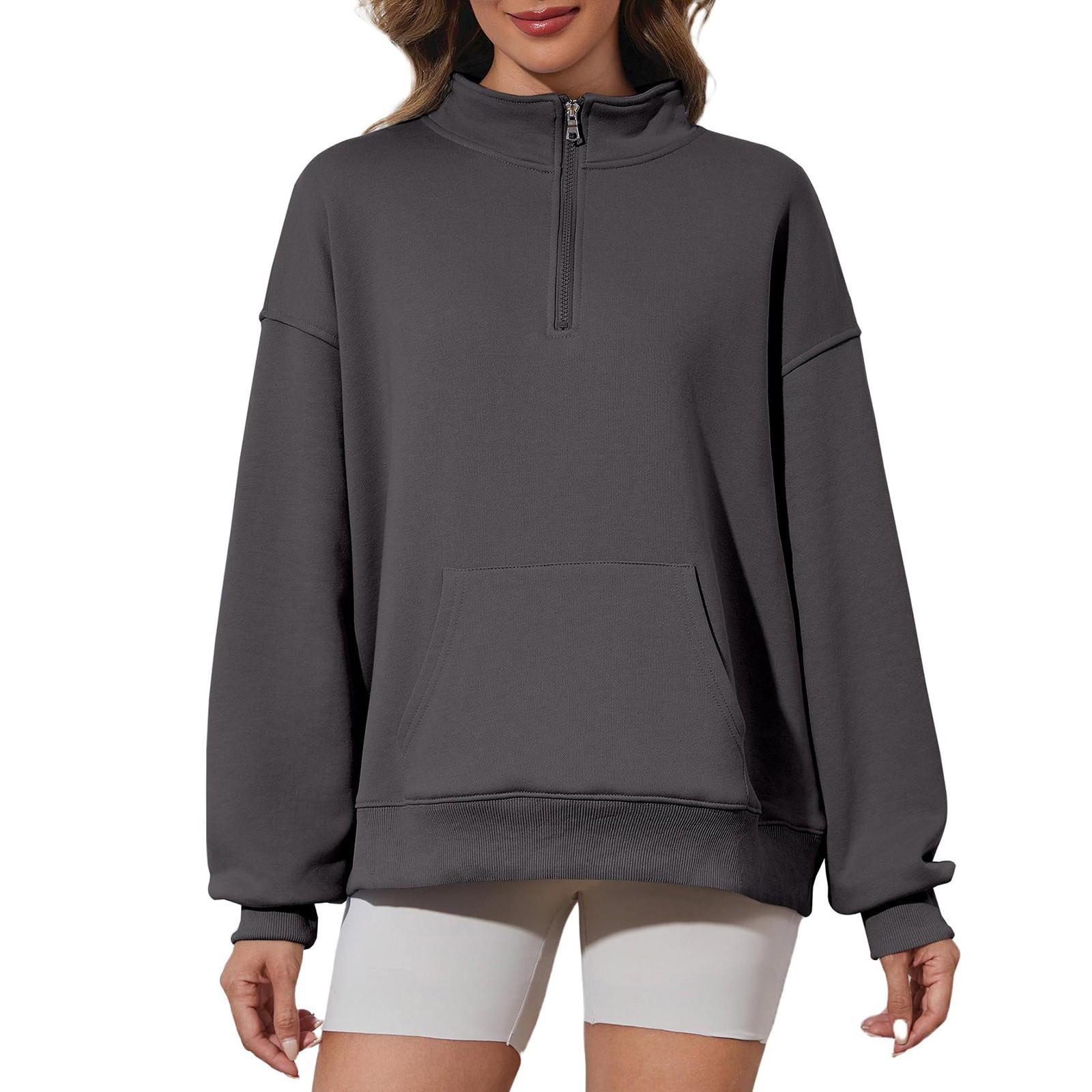 

Женские толстовки большого размера, флисовые толстовки, свитера с длинными рукавами, пуловер, осенняя одежда S фиолетовый