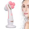 Electric Facial Cleansing Brush 3 Head Massage Facial Exfoliating Silicone Rechargeable Face Scrubber Portable Device