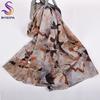 Winter Fashion Women'S Scarf  Mulberry Silk Scarves Shawl Female Long Silk Scarf Blue And Coffee 180*110Cm