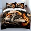 Wolf and Eagle Print Bedding Set Bedding Duvet Cover Set Duvet Cover Pillowcases (1 * Duvet Cover 2 * Pillowcases, without duvet insert)