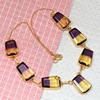 Necklace Bio-Tourmaline Quartz 14 Ct Gold Plated Silver Jewelry 18-20''