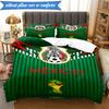 3PCS Mexico Football Team Emblem Printed Soft Bedding Set,Including 1pc Duvet Cover And 2pcs Pillowcases Perfect for Bedroom, Dormitory, Fan Gift
