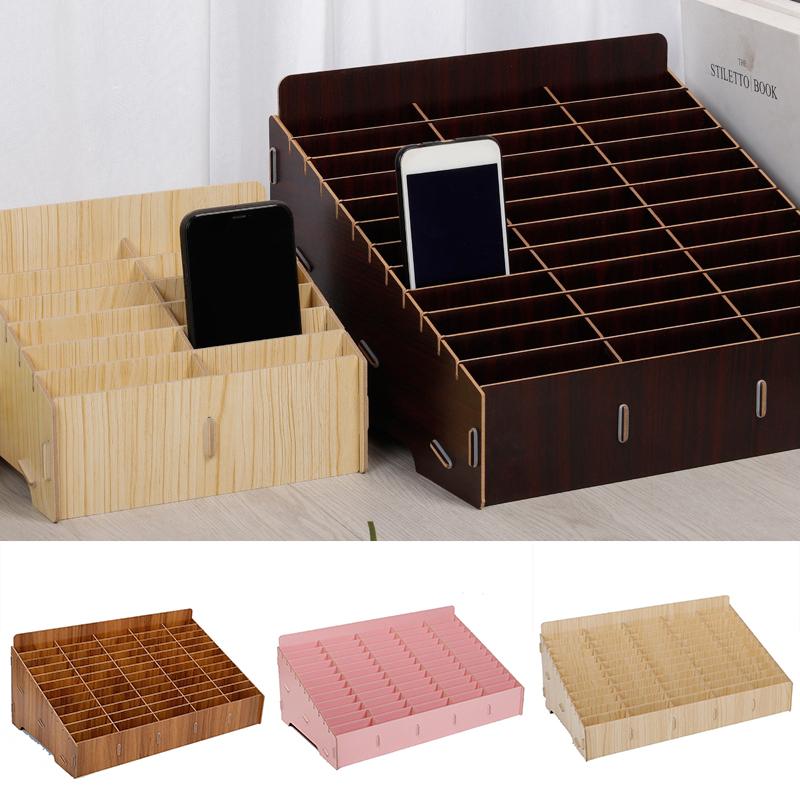 Wooden Pencil Holder Simple Pencil Box Multi Pen Organizer Storage for Desk School Office Classroom
