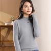 Women's Slimming Half-High Neck Knit Sweater - Long Sleeve Stylish Base Layer for Autumn/Winter 2026