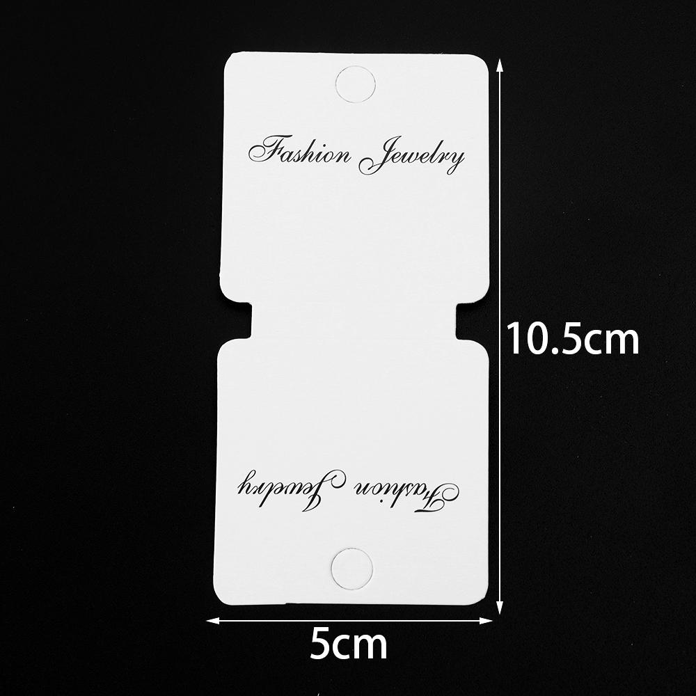50 Stück Mehrform Weiß Schmuckverpackungskarte Faltkarte Für DIY Armband Halskette Ohrringe Display Handgemachte Verpackungskarte