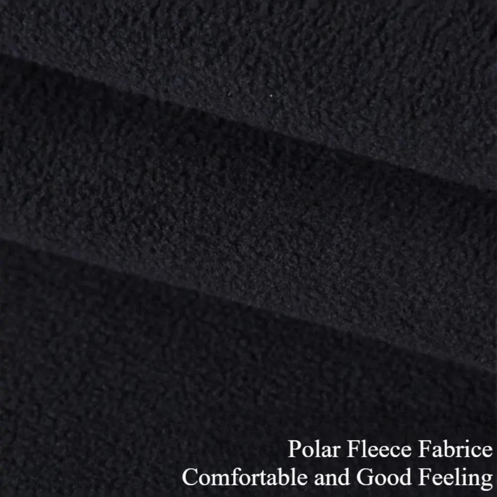 Men's Polar Fleece Outdoor Warm Breathable Tactical Zipper Standing Neck Long Sleeves Casual Solid Color Sweatshirt